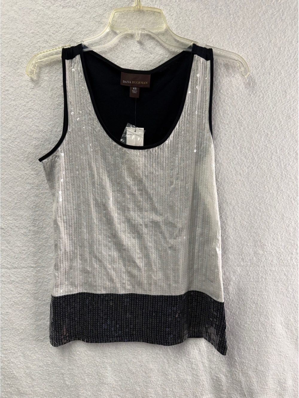 Dana Buchman Women's Sleeveless Sequin Embellished Tank Top, Size M